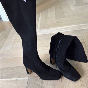 Sam Edelman Black Over the Knee Boots Sleek Design